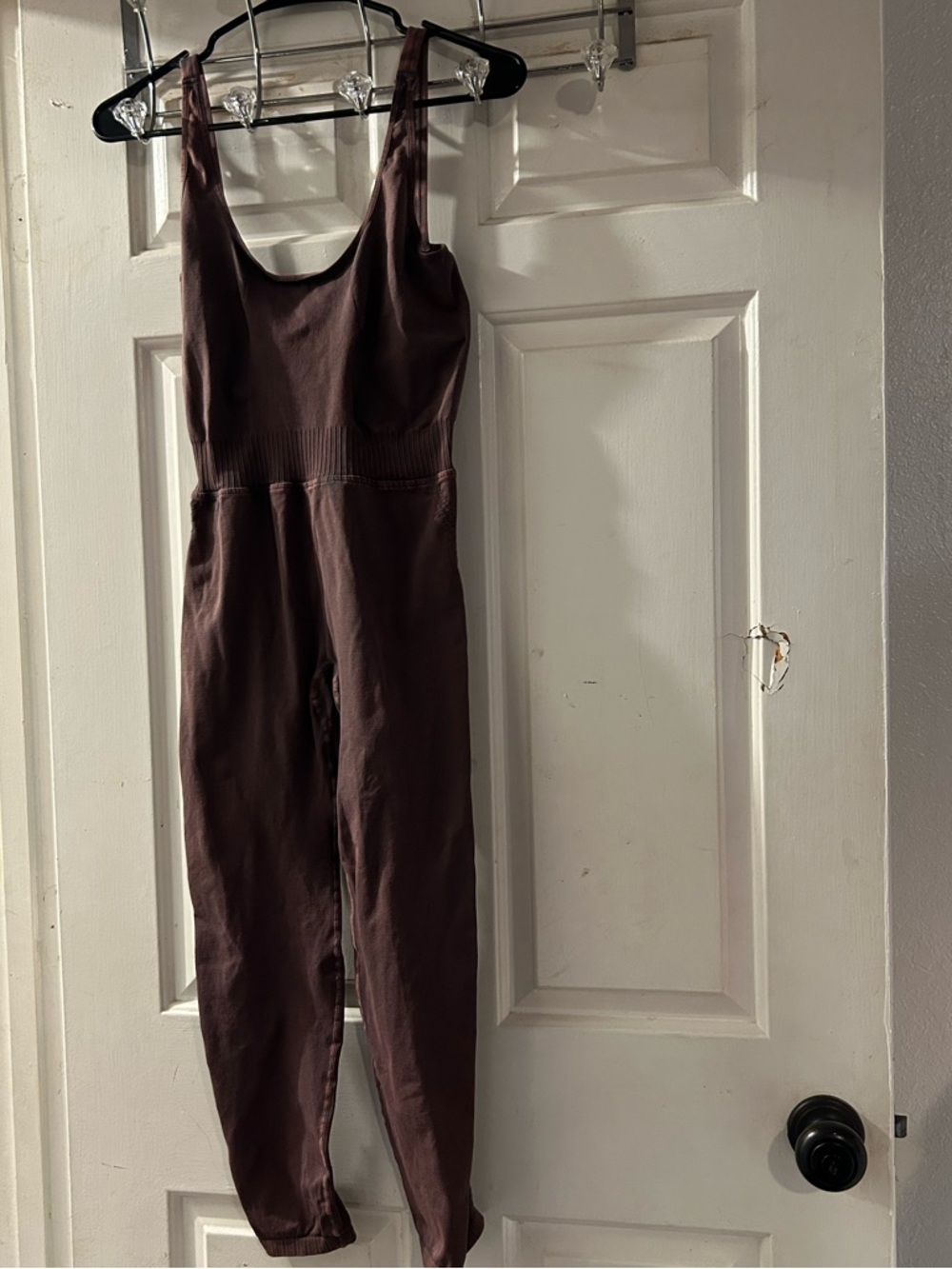 Free People Brown Sleeveless Ribbed Jumpsuit